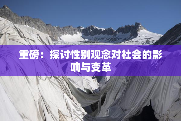 重磅：探讨性别观念对社会的影响与变革