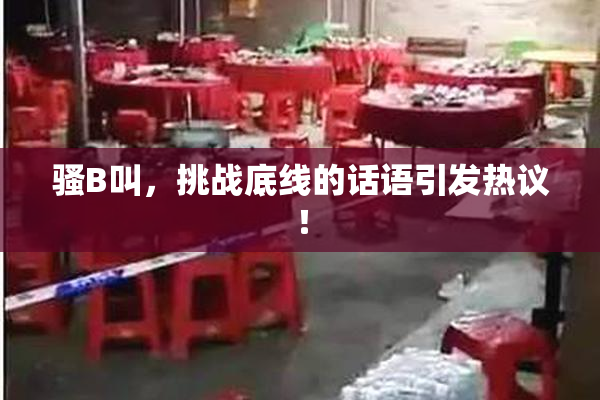 骚B叫，挑战底线的话语引发热议！