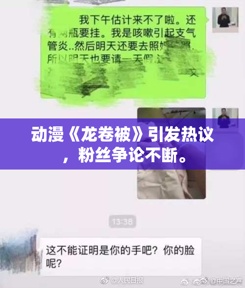 动漫《龙卷被》引发热议，粉丝争论不断。