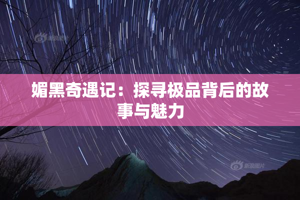媚黑奇遇记：探寻极品背后的故事与魅力