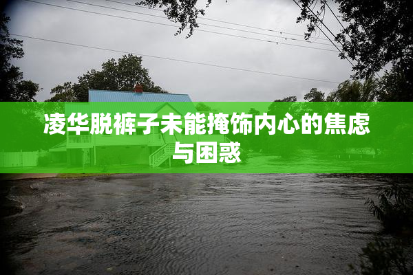 凌华脱裤子未能掩饰内心的焦虑与困惑